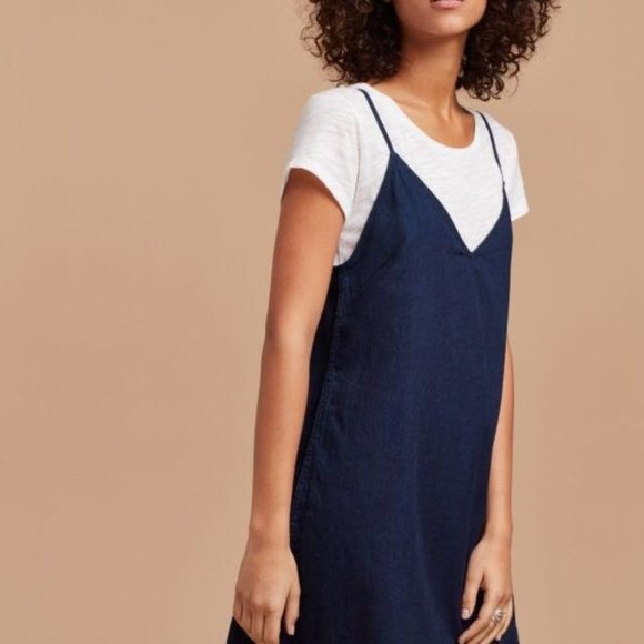 Aritzia Vivienne Mini Dress - Dark Denim - Picture 2 of 5